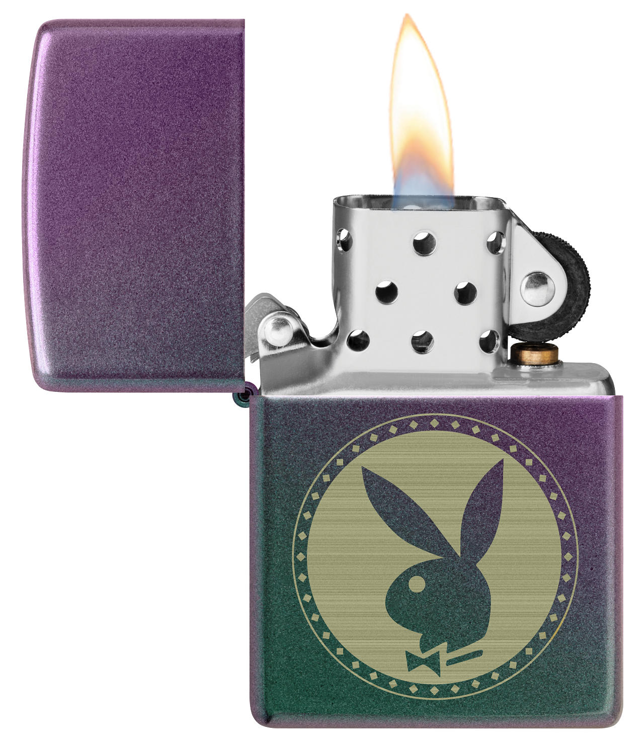 Zippo Playboy Logo Laser Engraved, Iridescent Finish Lighter #48380