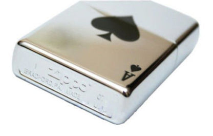 Zippo Lucky Ace Of Spades Card Casino Gambling, Genuine Windproof Lighter #24011