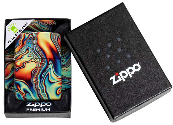 Zippo Marble Glow-In-The-Dark Green 540 Design Lighter #48612