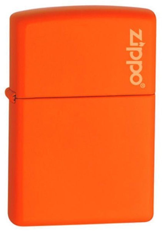 Zippo Orange Matte w/ Logo Lighter #231ZL