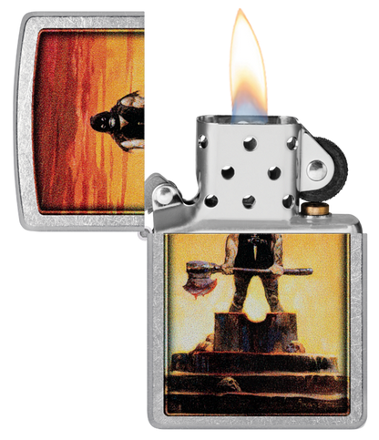 Zippo Frank Frazetta The Executioner Design, Street Chrome Lighter #48556