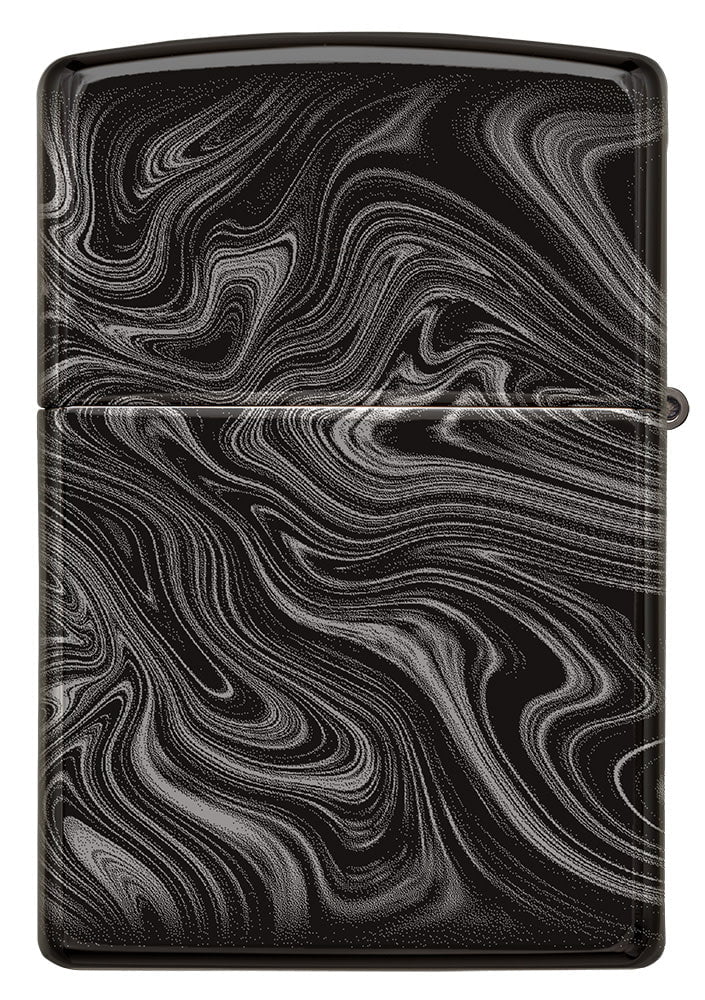 Zippo Marble Pattern 360° Design, High Polish Black Finish Lighter #49812