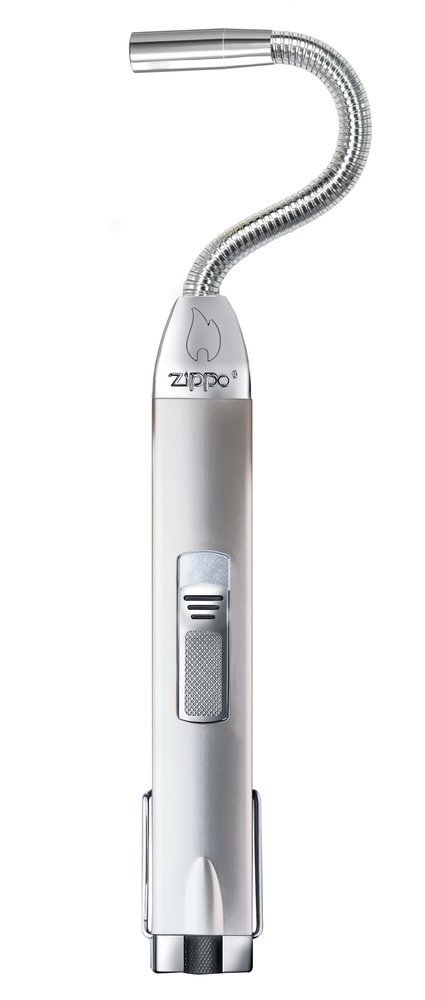 Zippo Silver Flex Neck Utility Lighter, Dual Flame, Unfilled #121351