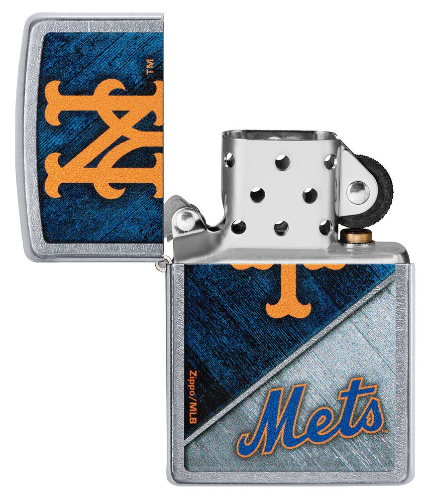 Zippo MLB NY Mets Baseball Team, Street Chrome Lighter #49741