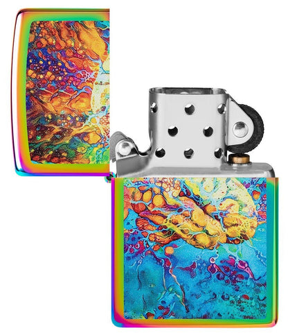 Zippo Psychedelic Brain Design, Spectrum Finish Windproof Lighter #49787