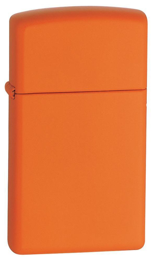 Zippo Slim Orange Matte Windproof Lighter, Original Zippo Box, Made in USA #1631