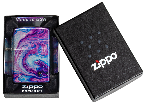 Zippo Space Cosmos 540 Fusion Design, Tumbled Chrome Lighter #48547