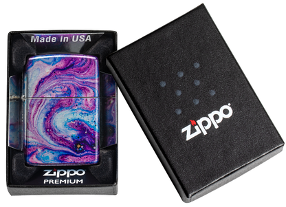 Zippo Space Cosmos 540 Fusion Design, Tumbled Chrome Lighter #48547