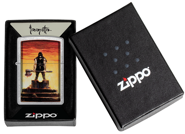 Zippo Frank Frazetta The Executioner Design, Street Chrome Lighter #48556