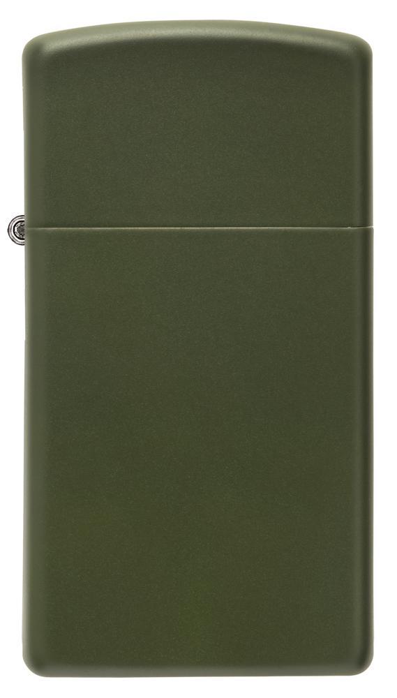 Zippo Slim Green Matte Windproof Lighter, Original Zippo Box, Made in USA #1627