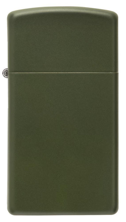 Zippo Slim Green Matte Windproof Lighter, Original Zippo Box, Made in USA #1627