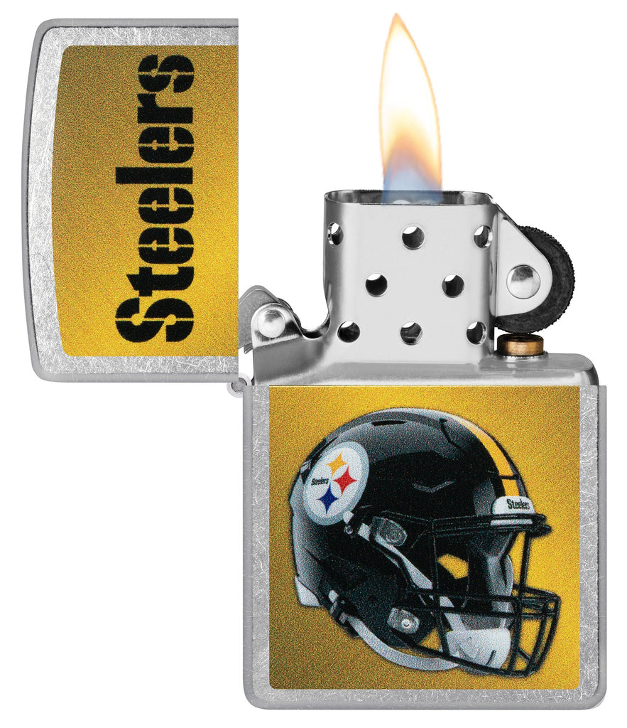 Zippo NFL Pittsburgh Steelers Football Team, Street Chrome Lighter #48445