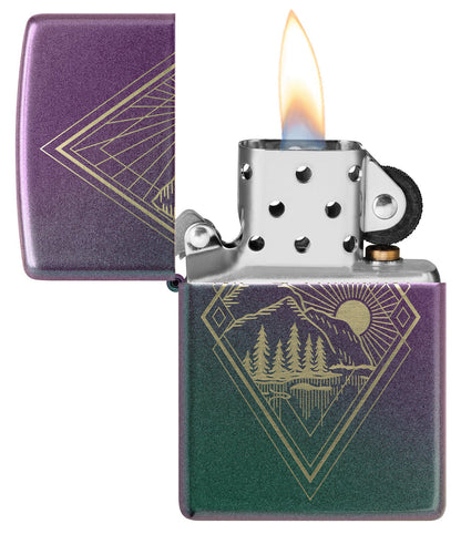 Zippo Outdoors Mountain Range, Iridescent Lighter #48382