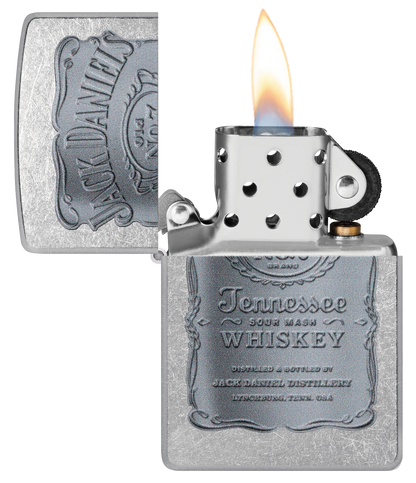 Zippo Jack Daniels Tennessee Whiskey, Street Chrome Lighter #48284