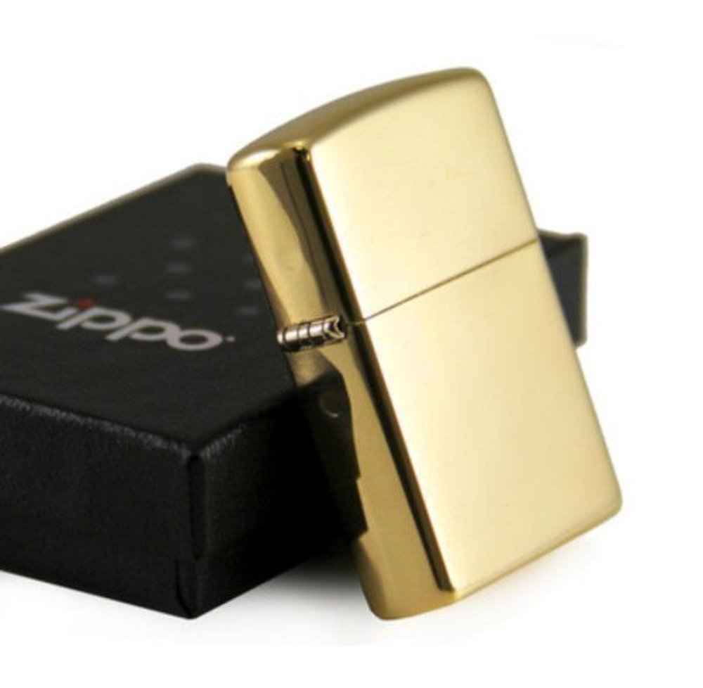 Zippo Classic High Polish Brass, Good For Engraving, Genuine Zippo Lighter #254B