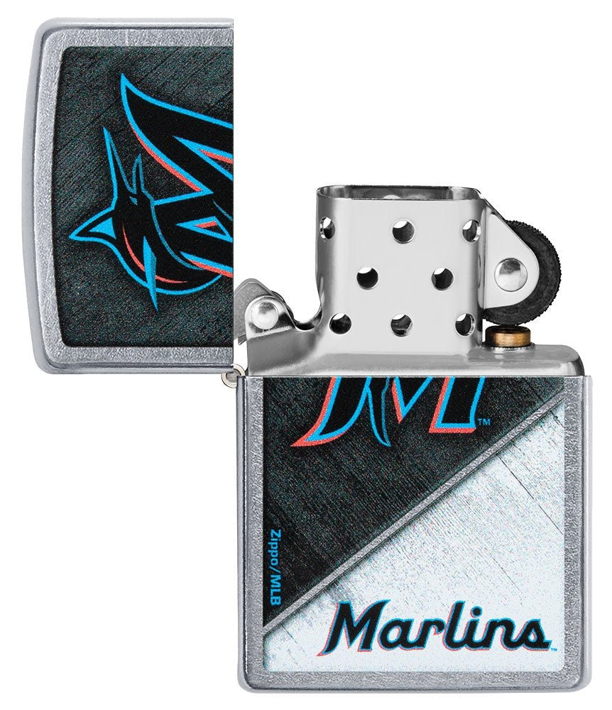 Zippo MLB Miami Marlins Baseball Team, Street Chrome Lighter #49737