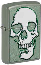 Zippo Skull Design on Sage Windproof Lighter #48489