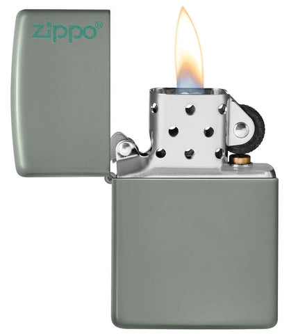 Zippo Sage Finish Base Model with Logo Windproof Lighter #49843ZL