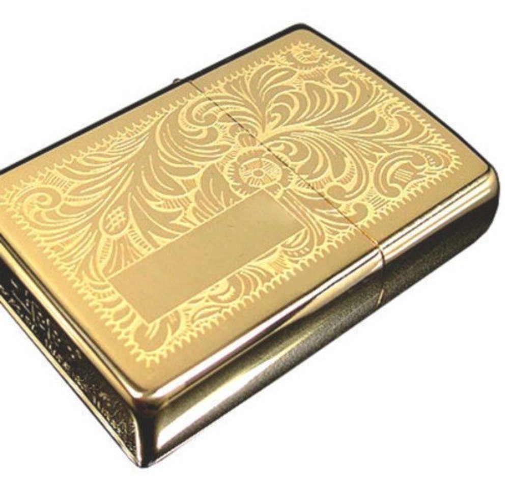 Zippo Classic Venetian Design, High Polish Brass Genuine Windproof Lighter #352B