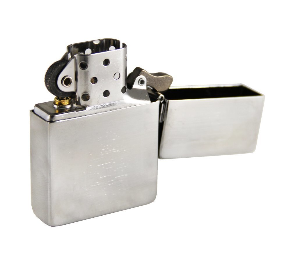 Zippo 1935 Replica, No Slashes, Brushed Chrome Finish Windproof Lighter #1935.25