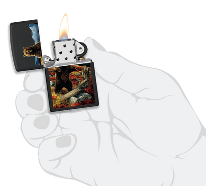 Zippo Linda Picken Bear Design, Black Matte Lighter #48597