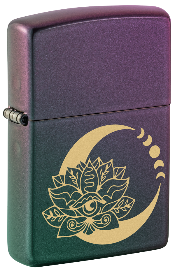 Zippo Lotus Flower Design, Iridescent Design Lighter #48587