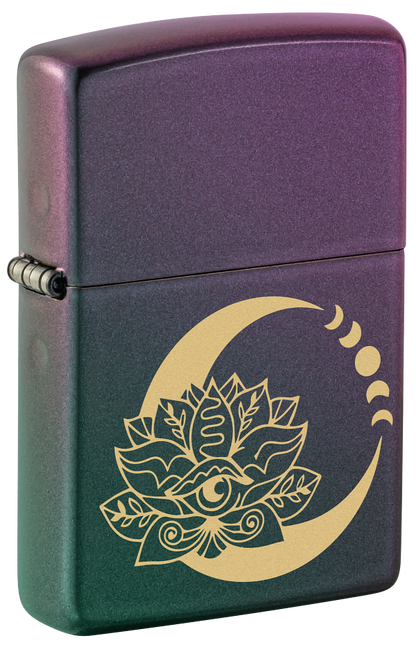 Zippo Lotus Flower Design, Iridescent Design Lighter #48587