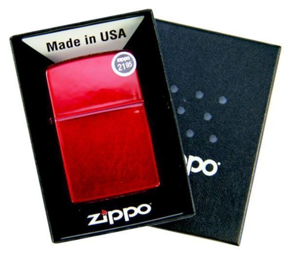 Zippo Candy Apple Red Lighter, Translucent Coating #21063