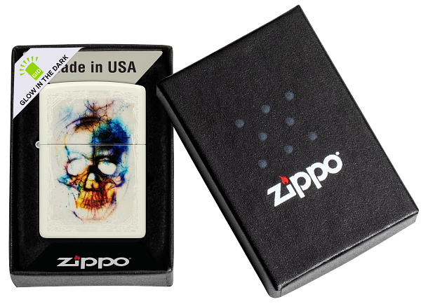 Zippo Smokey Skull Design, Glow-In-The-Dark Lighter #48563