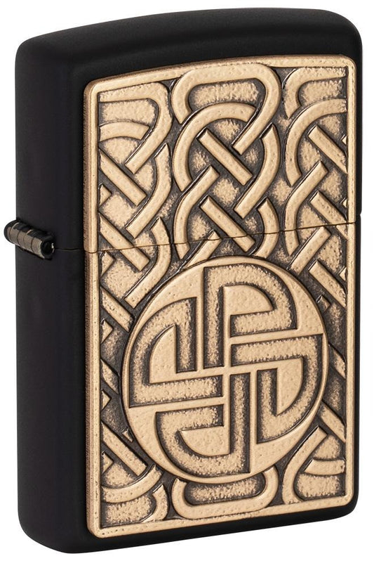 Zippo Norse Emblem Celtic Symbol Design, Black Matte Lighter #49538