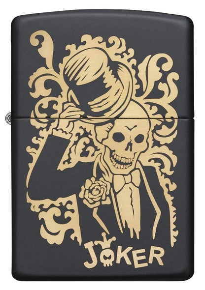 Zippo Bronze Joker Lighter, Black Matte #29632