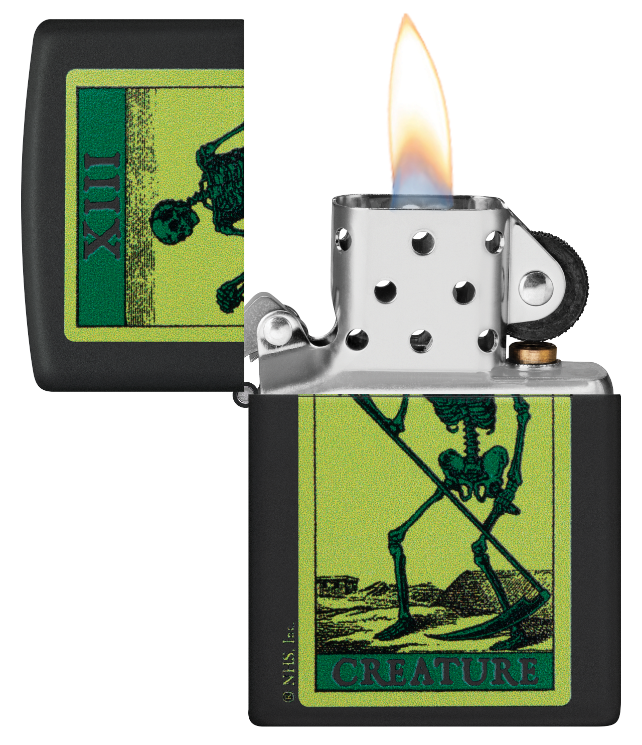 Zippo XIII Creature Design, Black Matte Lighter #48416