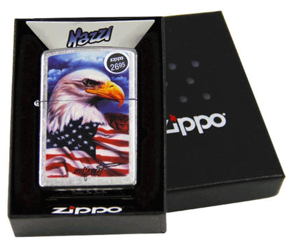 Zippo Lighter Claudio Mazzi, Freedom Watch, USA American Flag, w/Eagle #24764