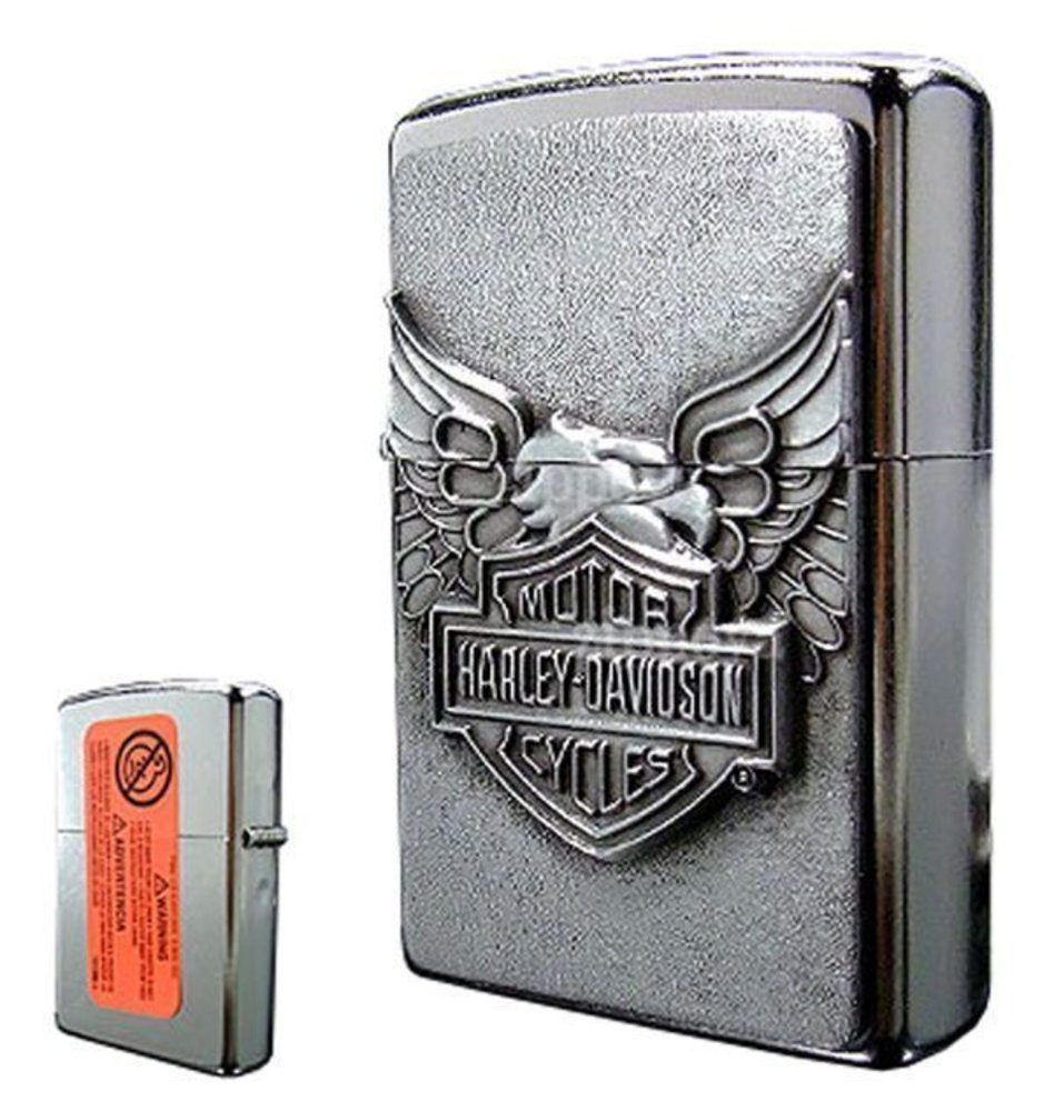 Zippo Iron Eagle Chrome Lighter, H-D Logo Emblem, Harley-Davidson #20230