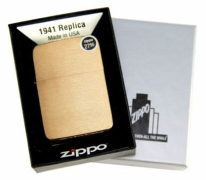 Zippo 1941 Vintage Replica Lighter, Brushed Brass #1941B