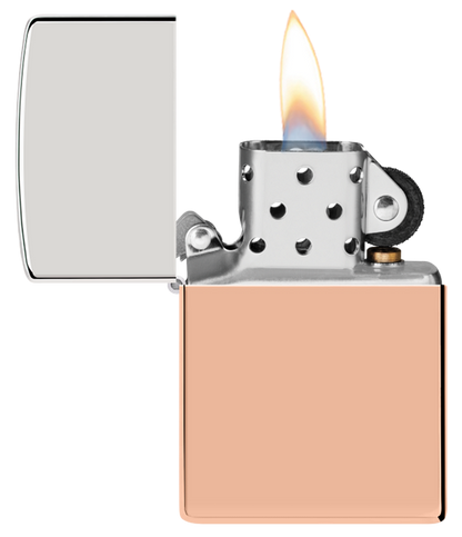 Zippo Bimetal Case, Solid Copper and Sterling Silver Lid Lighter #48694