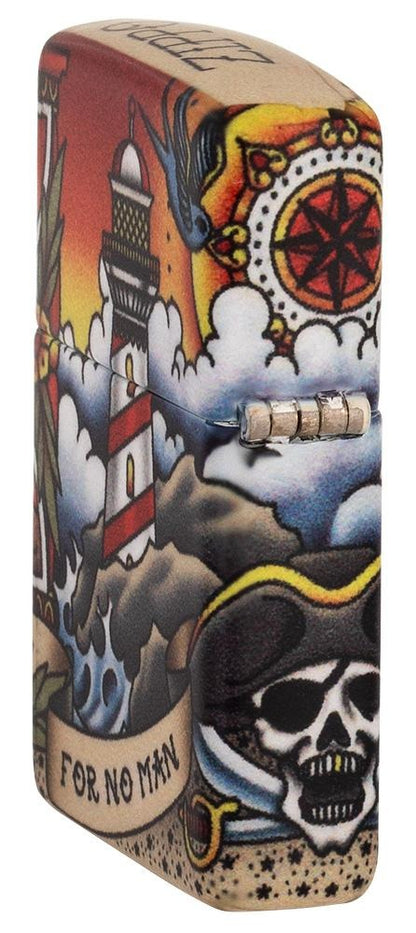 Zippo Nautical Tattoo 540° Design, Colorful Windproof Lighter #49532