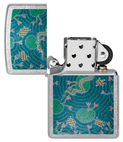 Zippo John Smith Gumbula Turtles Design, Street Chrome Lighter #48626