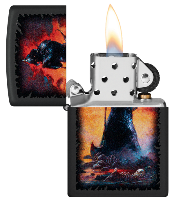 Zippo Frank Frazetta Death Dealer Design, Black Matte Lighter #48555