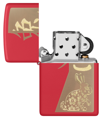 Zippo Year Of The Rabbit, Red Matte Lighter #48282