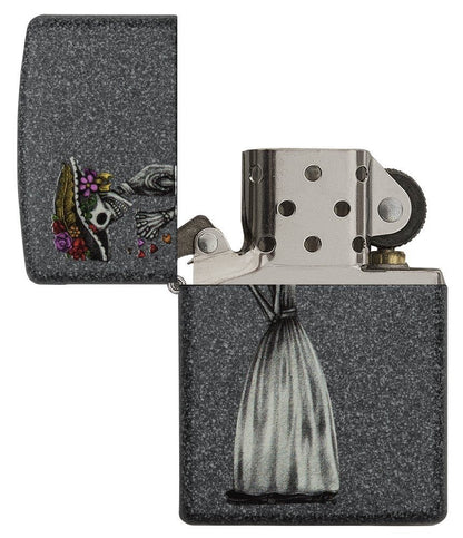 Zippo Day Of Dead Skulls Lighter Set, Iron Stone #28987