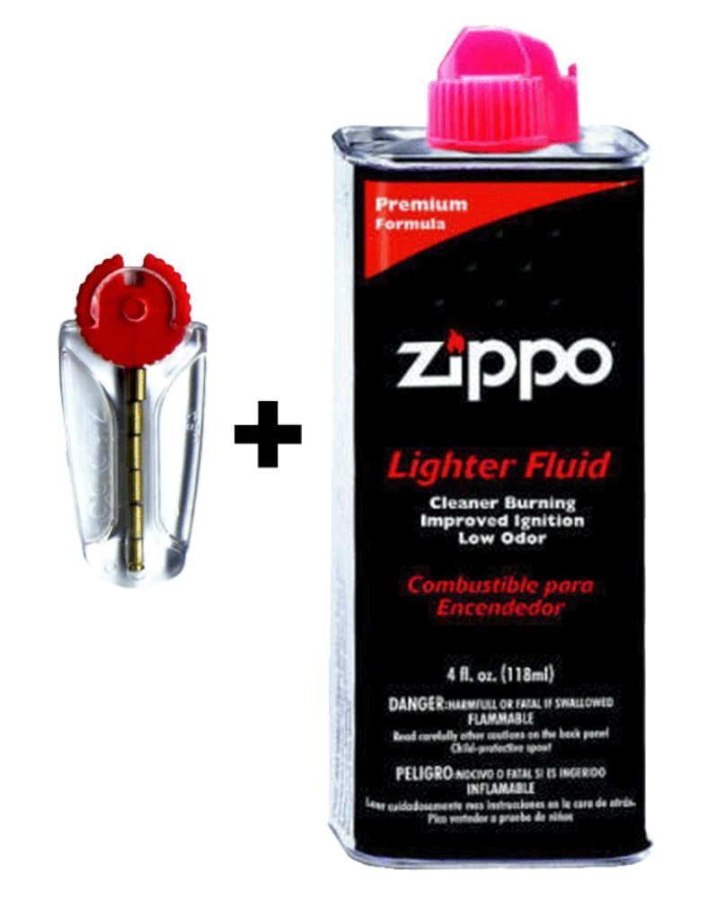 Zippo Fuel Fluid + Flints Kit Gift Box Lighter, For Regular Windproof #50R