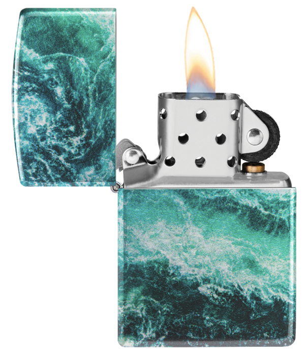 Zippo Wild Rapids 540 Fusion Design, Tumbled Chrome Lighter #48621