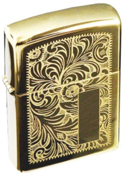 Zippo Classic Venetian Design, High Polish Brass Genuine Windproof Lighter #352B