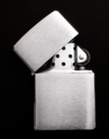 Zippo Brushed Chrome Base Model, Windproof Lighter #200