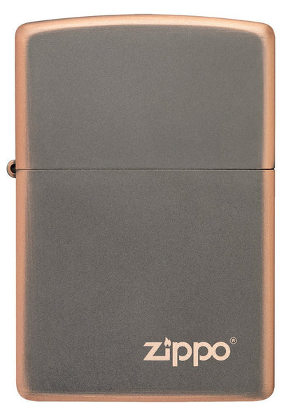 Zippo Rustic Bronze Base Model with Logo Windproof Lighter #49839ZL