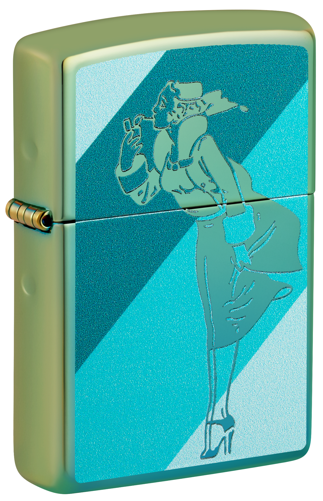 Zippo Windy Girl, High Polish Teal Lighter #48457