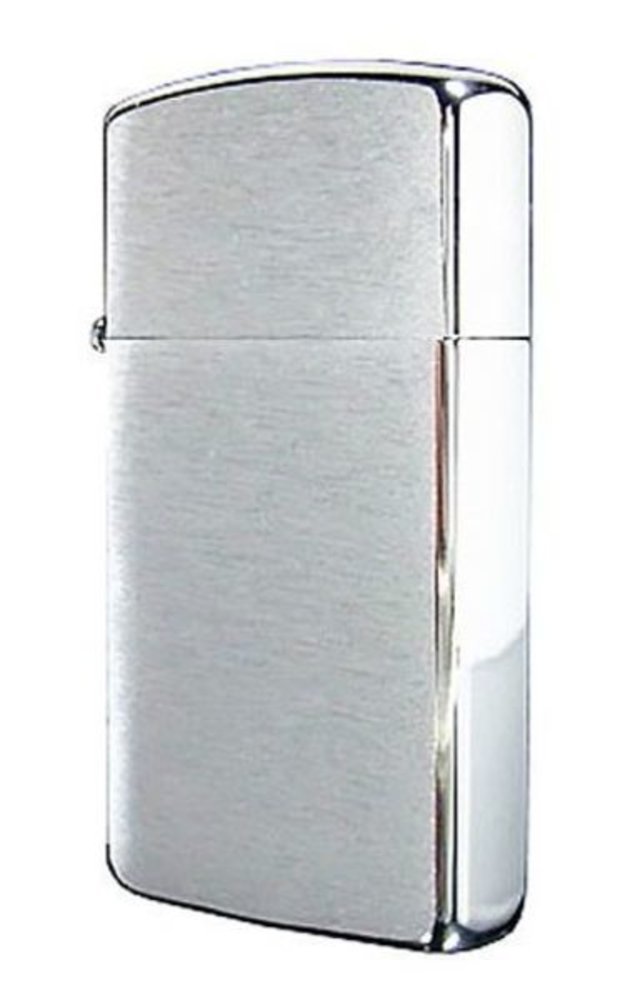 Zippo Brushed Chrome Finish Lighter, Slim, Windproof #1600