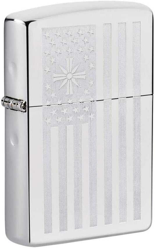 Zippo Far Cry 5 Flag Gaming High Polish Chrome Genuine Windproof Lighter #49245