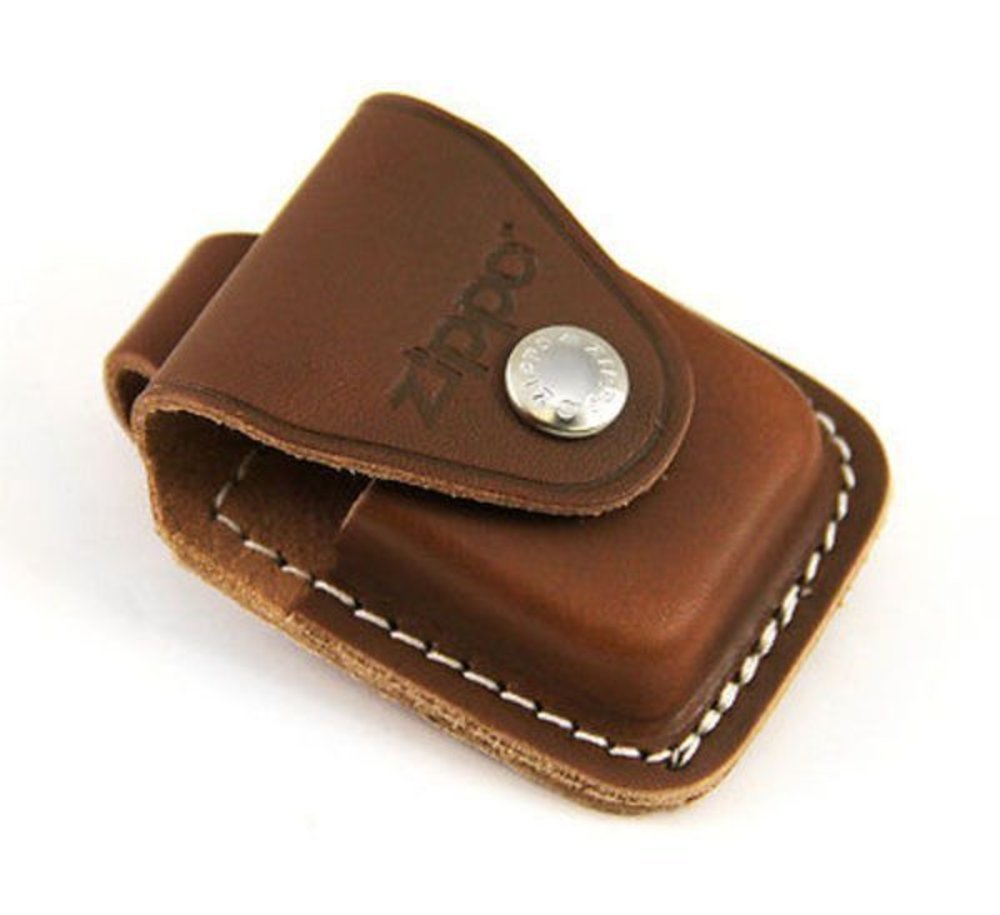 Zippo Belt Loop Brown Leather Pouch Gift Set for Lighter #LPGS-LPLB